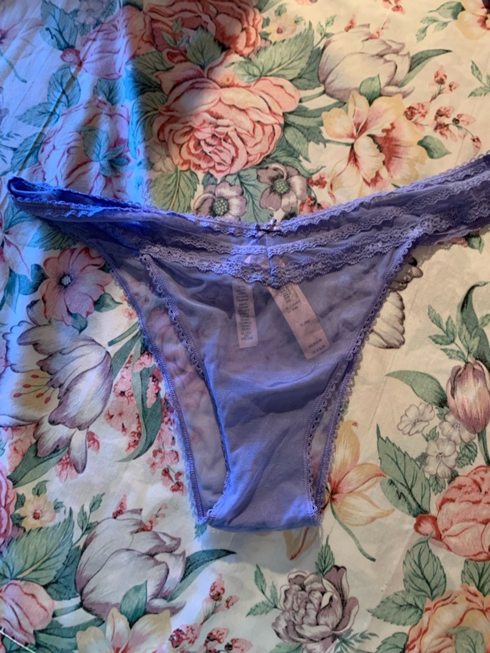 NWT Victoria Secret Lilac Lace Trim Women's Panties Size XLarge